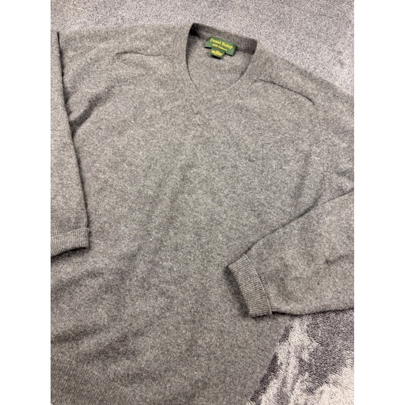 Daniel Bishop Other - Daniel Bishop 100% Cashmere V-Neck Sweater Mens Large Heather Grey Knit L